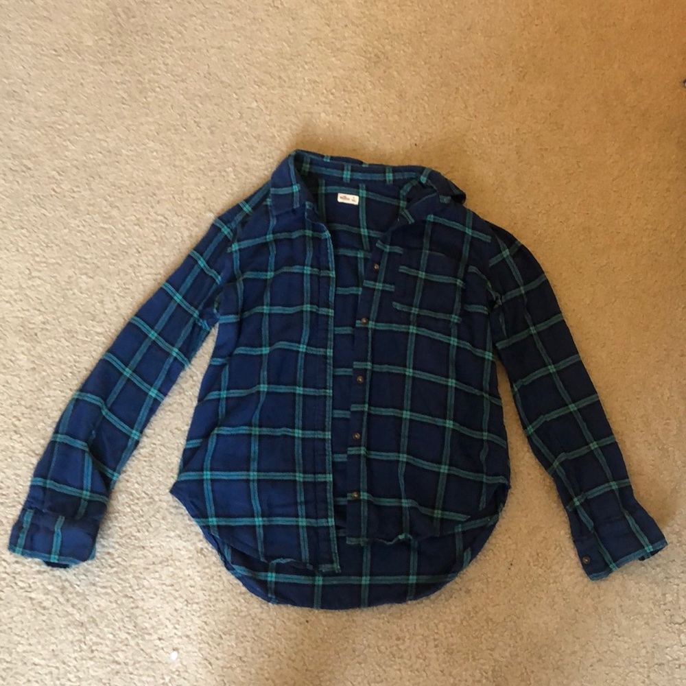Blue Hollister Flannel